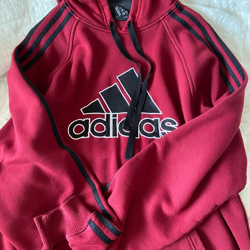 maroon Adidas hoodie